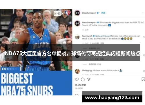 NBA75大巨星官方名单揭晓，球场传奇再现经典闪耀新闻热点